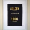 Wall decor, gold print